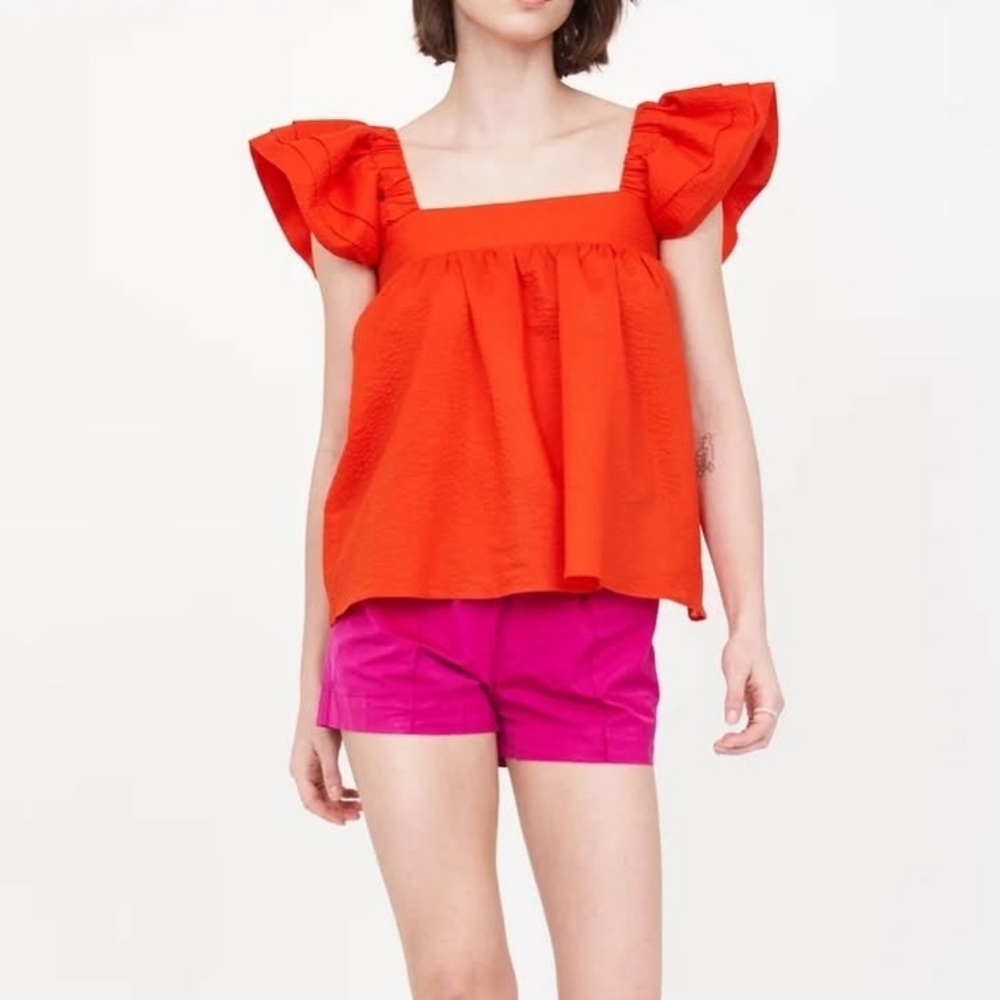 Inclan Studio Houston Deadstock/Retired Rare Reba Top Red Cotton XS/Small NWOT